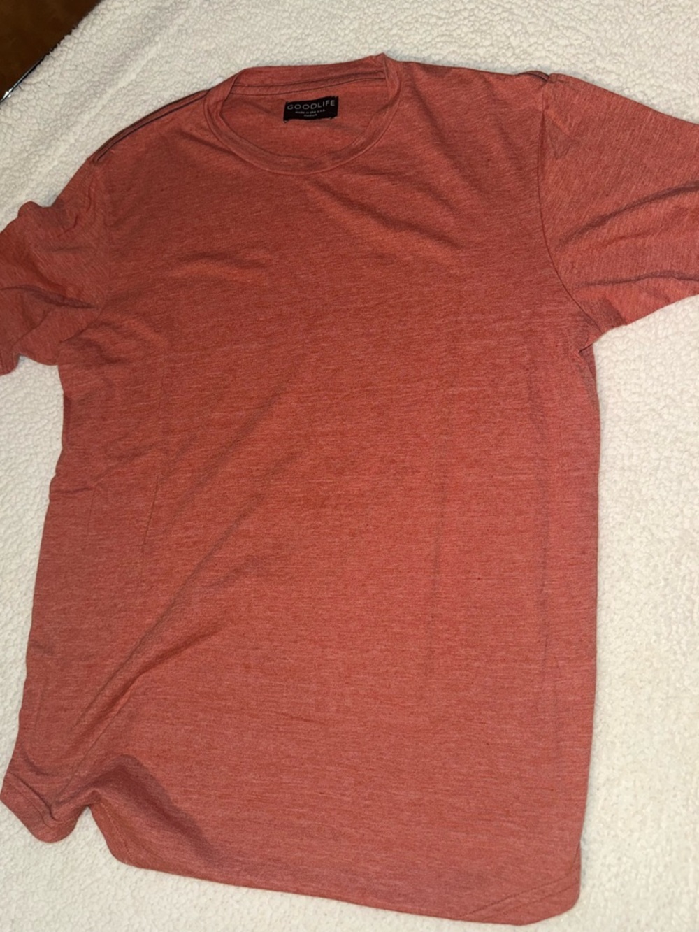 Goodlife Men's Medium Heathered Rust Crew Neck T-Shirt